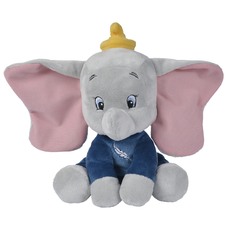  - dumbo léléphant - maxi peluche pyjama bleu 35 cm 